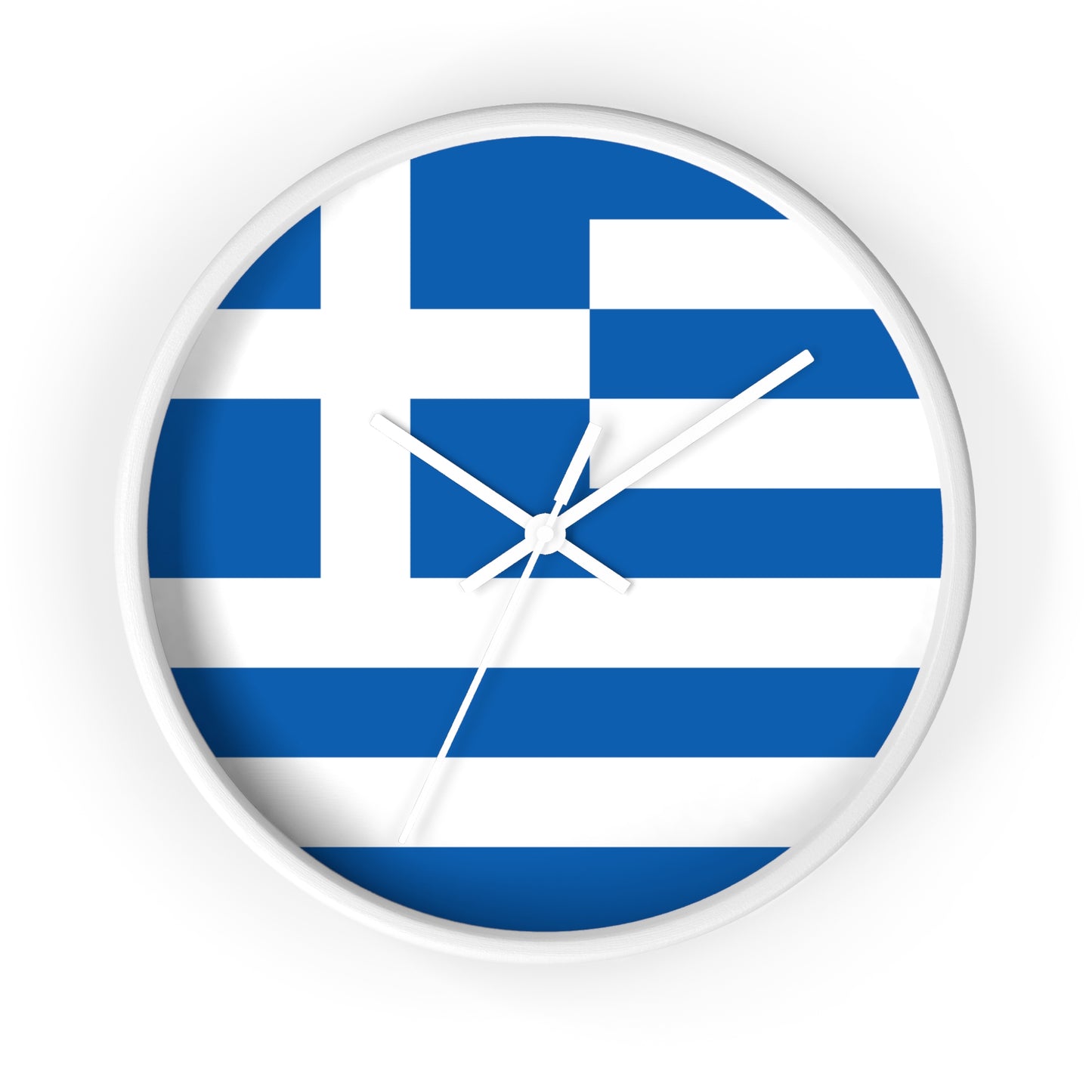 Greece Flag Wall Clock - Blue and White Home Decor