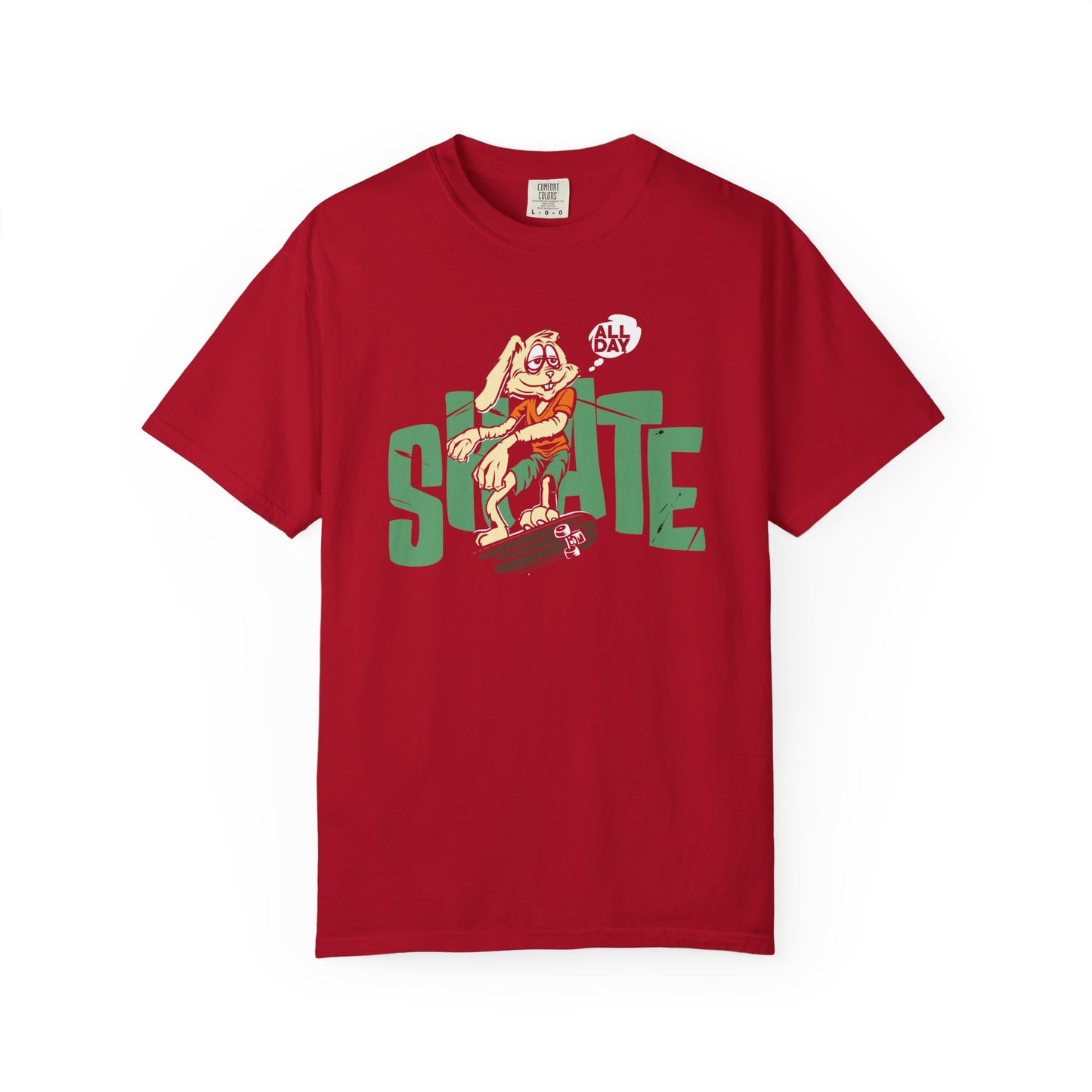 Unisex Trendy T-Shirt "All Day Skate" - Skateboarding Graphic Tee