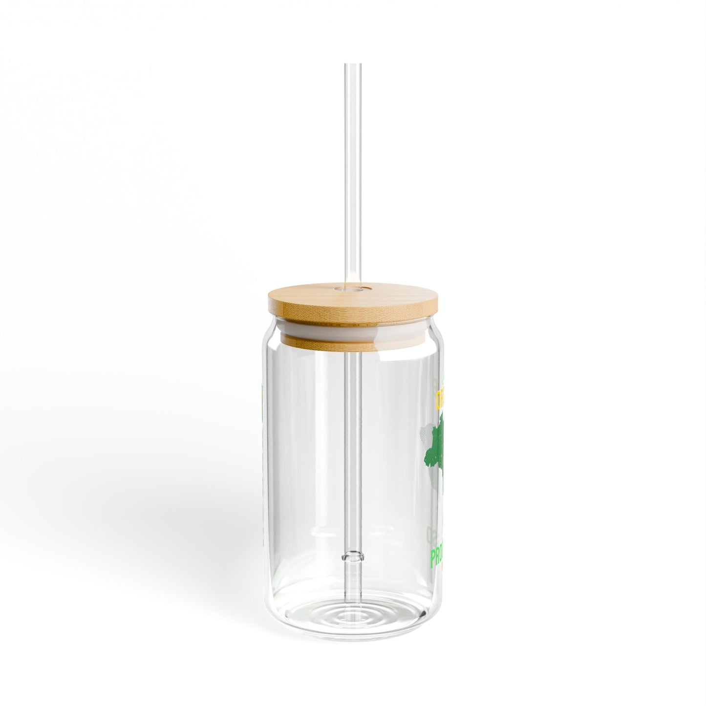 Eco-Friendly 16oz Sipper Glass with Brazil Map Design