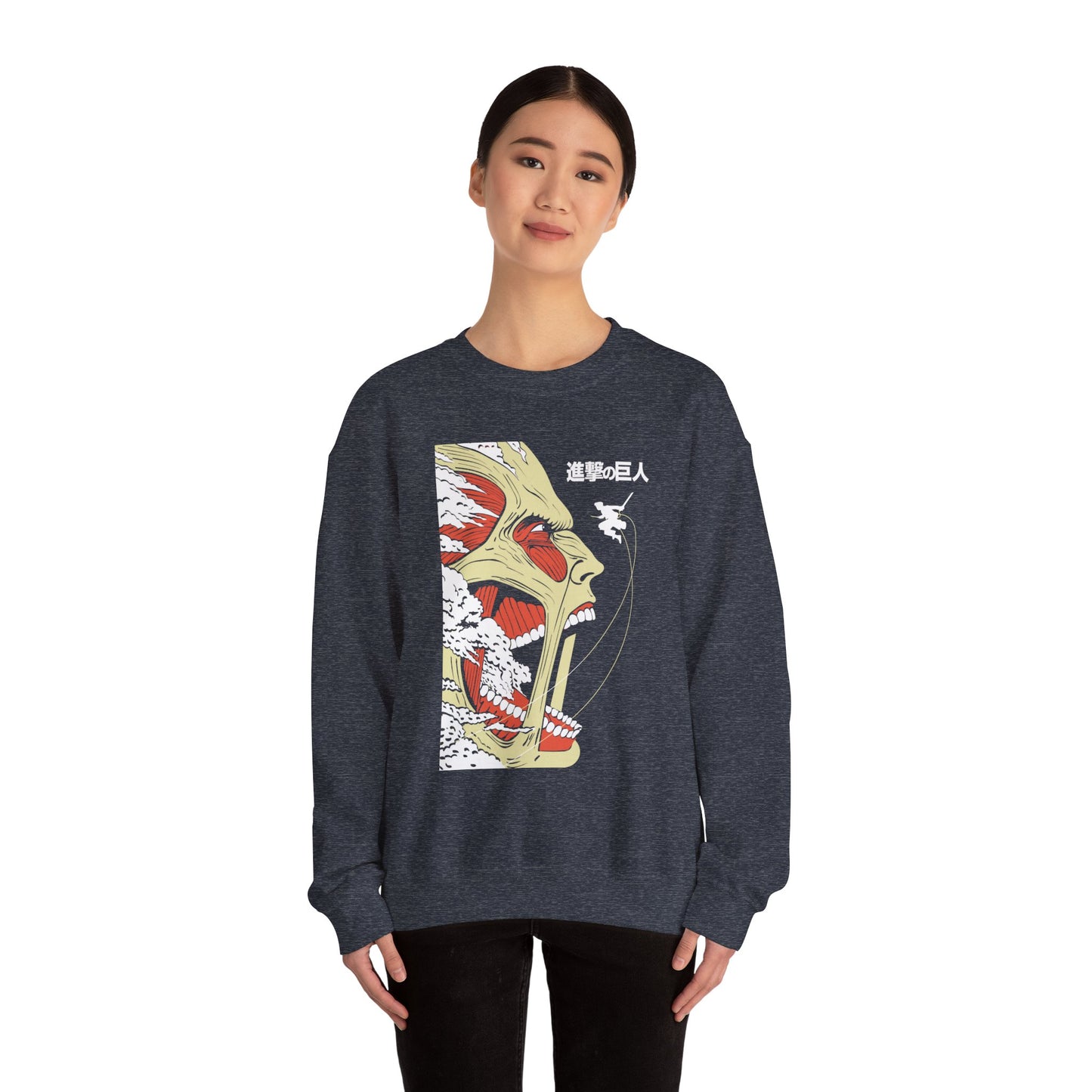 Unisex Heavy Sweatshirt Artistic Unique Face Design