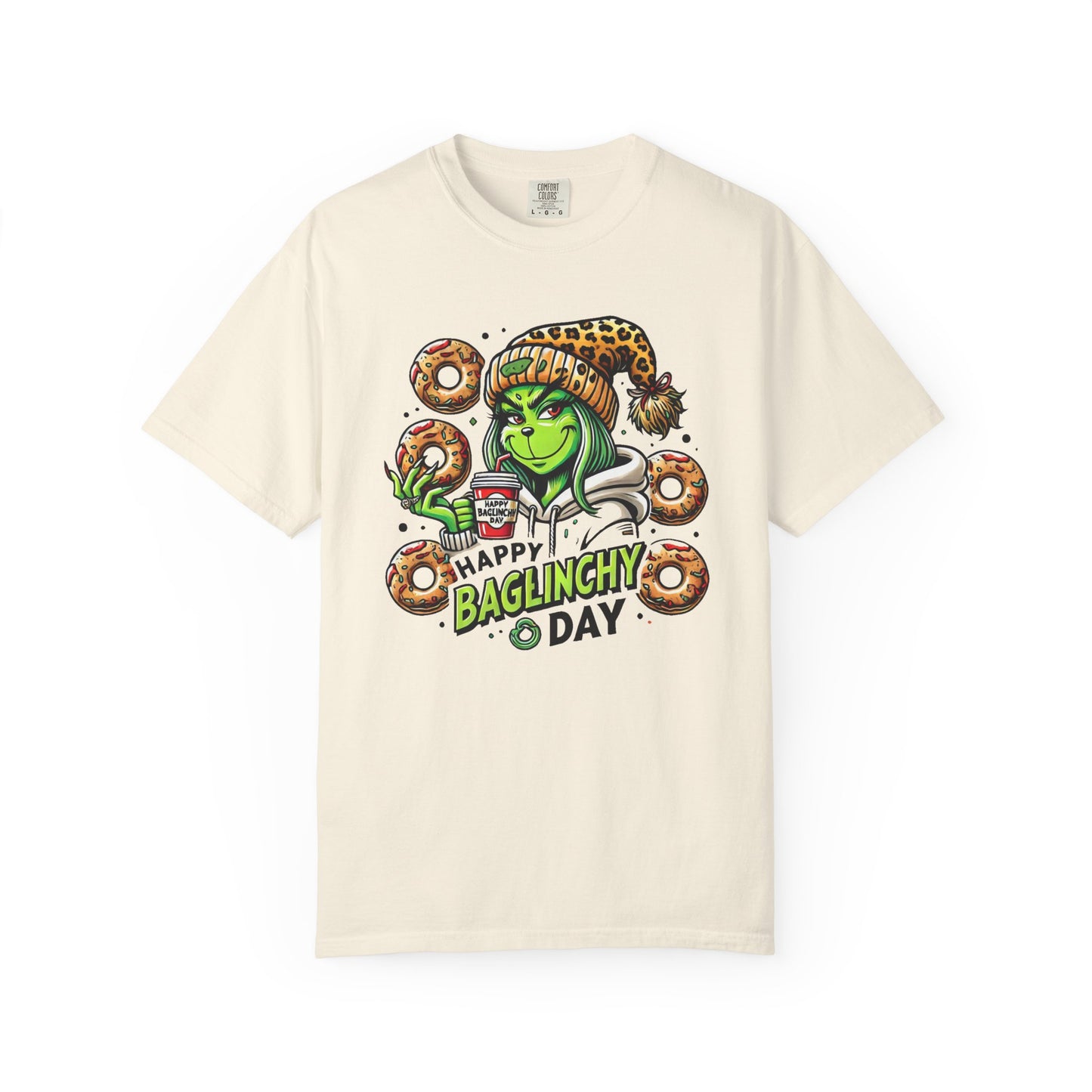 Happy Bagels Day Unisex T-Shirt with Grinchy Design