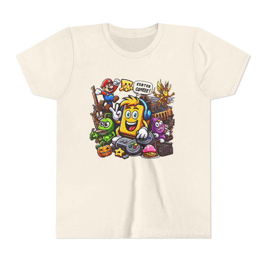 Retro Gamer Youth Short Sleeve Tee – Fun Gaming Characters & Humor