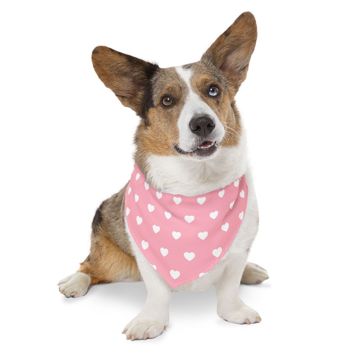 Love Heart Pattern Pet Bandana Collar for Dogs
