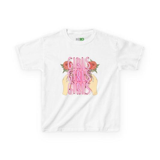 Girls Floral Graphic Tee for Kids – Fun & Stylish Cotton T-Shirt