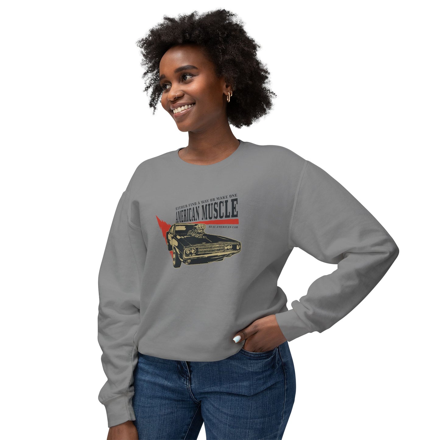 Men's Sweatshirt American Muscle - Vintage Car Fans