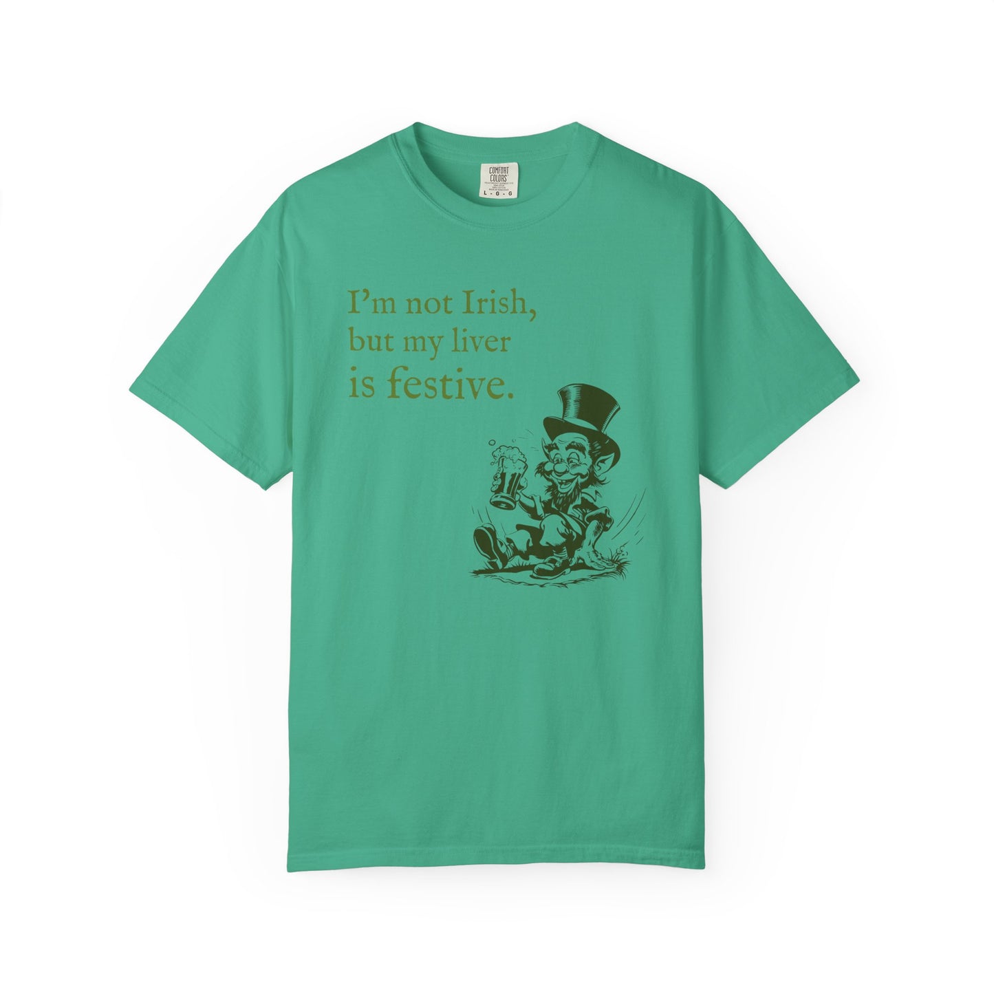 Funny St. Patrick's Day Men's T-Shirt - "I’m not Irish, but my liver is festive"