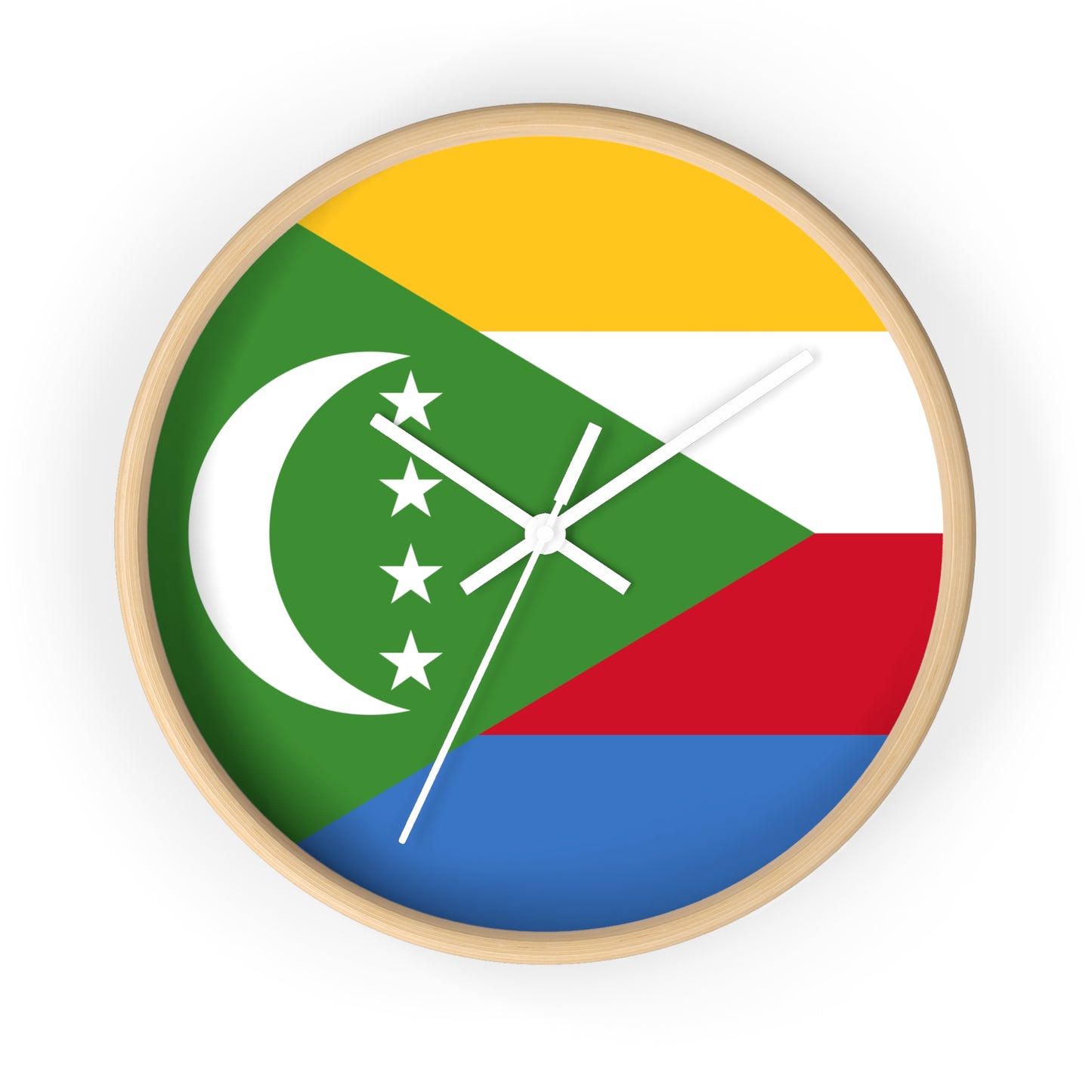 Comoros Flag Wall Clock - Vibrant, Stylish Home Decor for Flag Enthusiasts