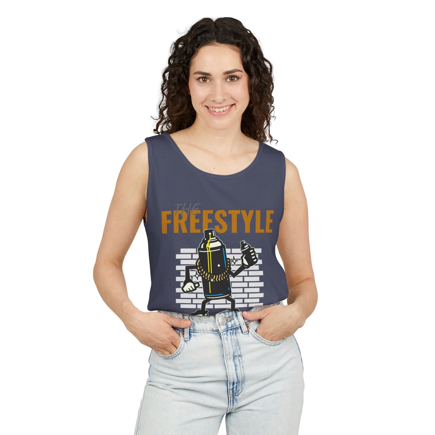Men's Hip Hop Style Tank Top Freestyle Graphic for Trendsetters