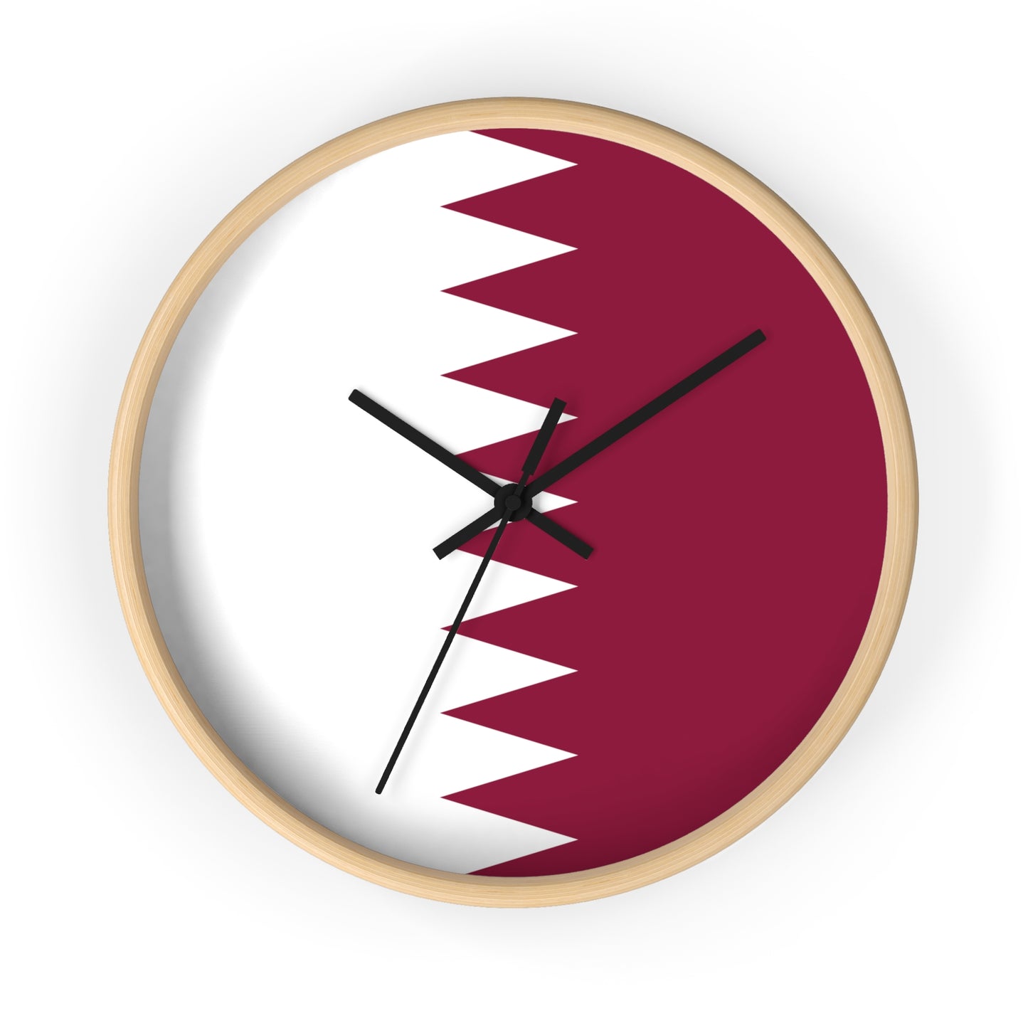 Qatar Flag Wall Clock - Stylish Home Decor for Every Occasion