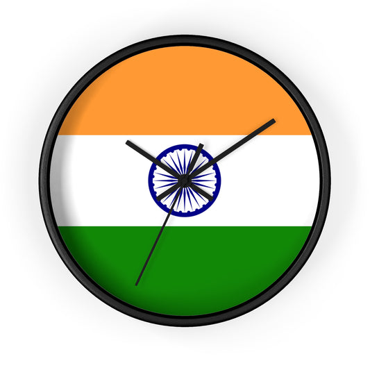 Indian Flag Wall Clock - Vibrant Home Decor for Patriotism and Celebrations