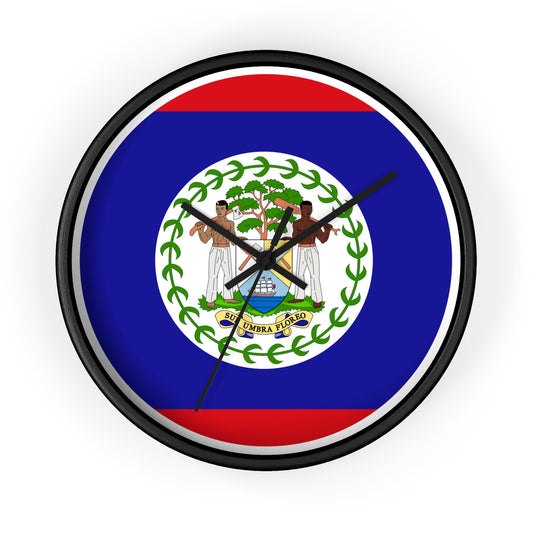 Belize Flag Wall Clock - Unique Home Decor for Belizean Pride