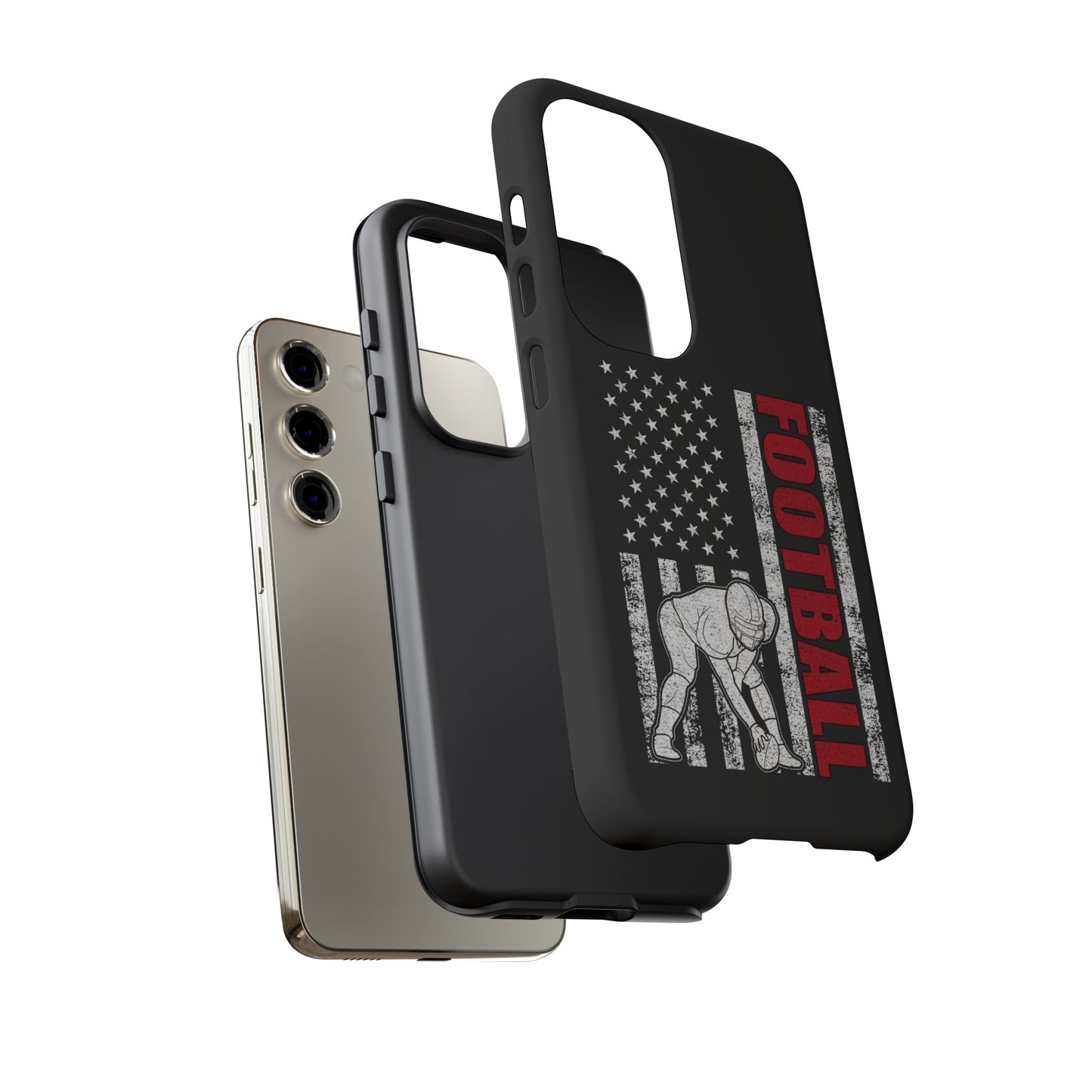 Football American Flag Phone Case - Tough Cases for Fans