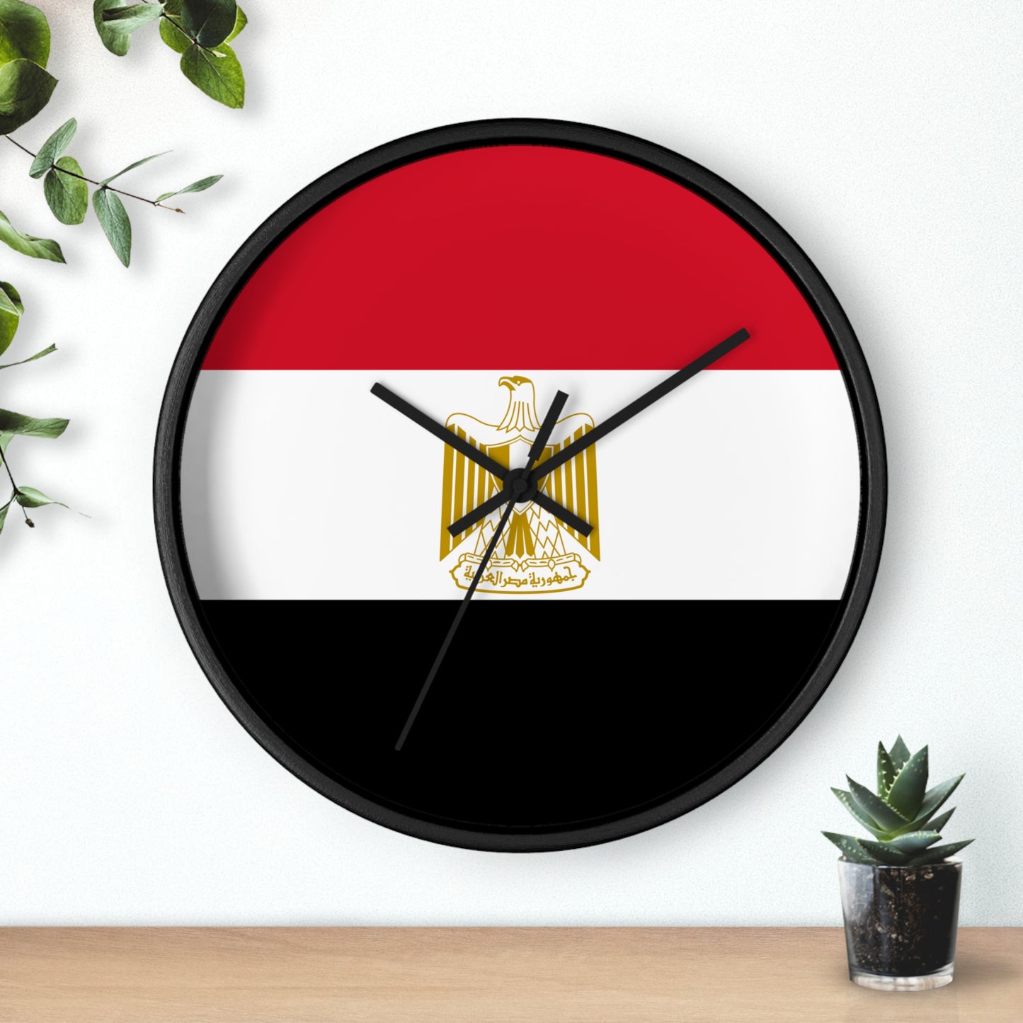 Egyptian Flag Wall Clock - Stylish Home Decor for National Holidays