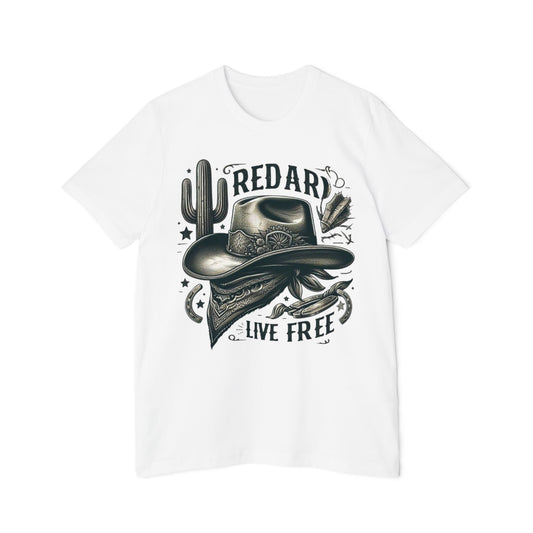 Live Free Cowboy T-Shirt – USA-Made Tee for Cowboy Lovers