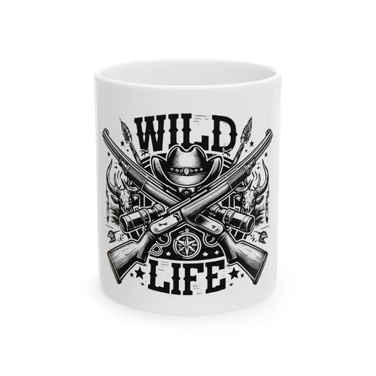 Wild Life Western Ceramic Mug - Cowboy & Gun 11oz & 15oz