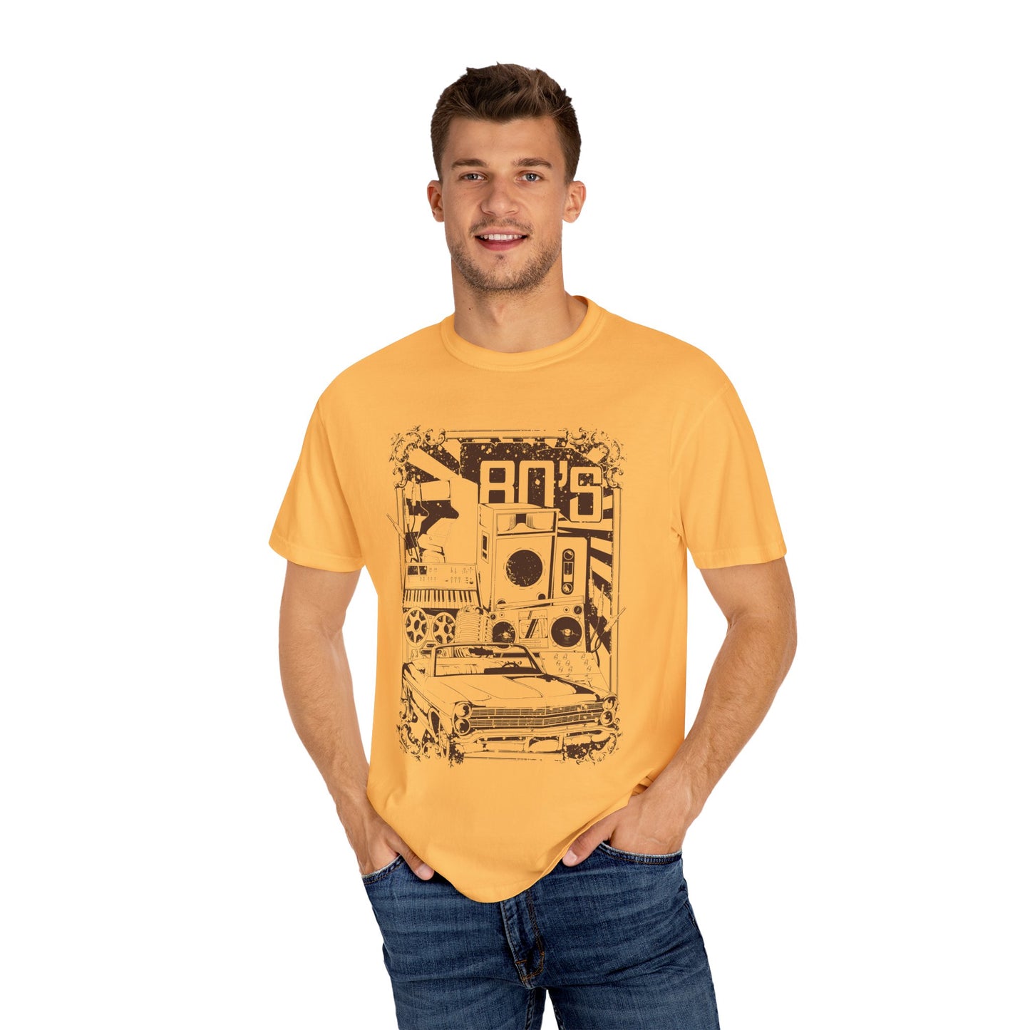 Retro 80s Unisex T-Shirt for Vintage Car & Music Fans