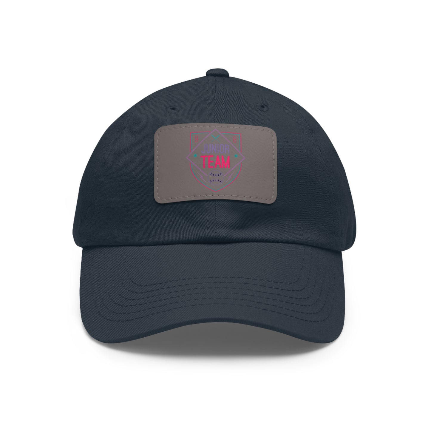 Junior Team Leather Patch Dad Hat | Casual Baseball Cap