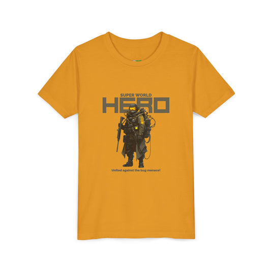 Youth Super World Hero T-shirt - United Against the Bug Menace
