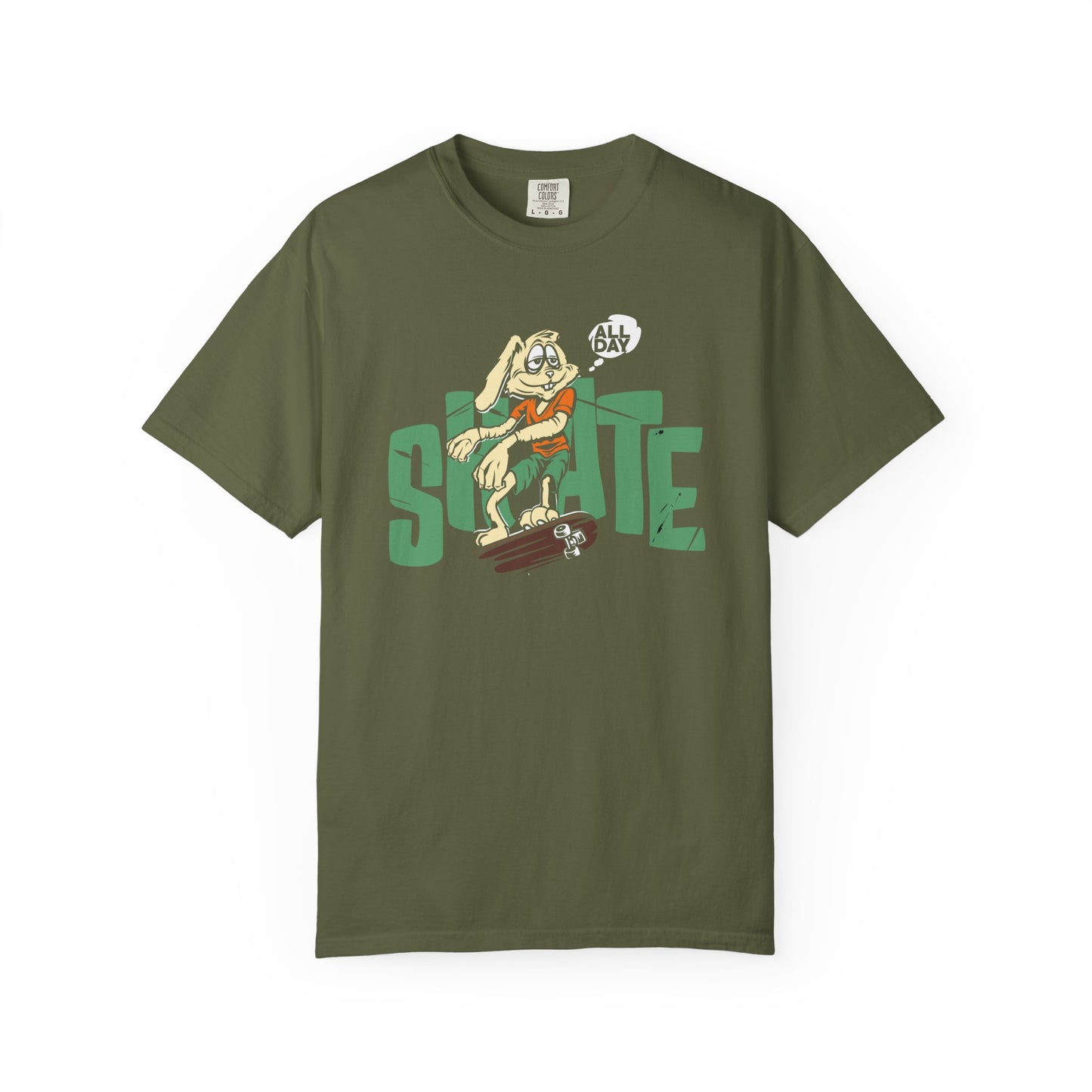 Unisex Trendy T-Shirt "All Day Skate" - Skateboarding Graphic Tee