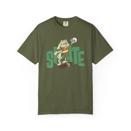 Unisex Trendy T-Shirt "All Day Skate" - Skateboarding Graphic Tee