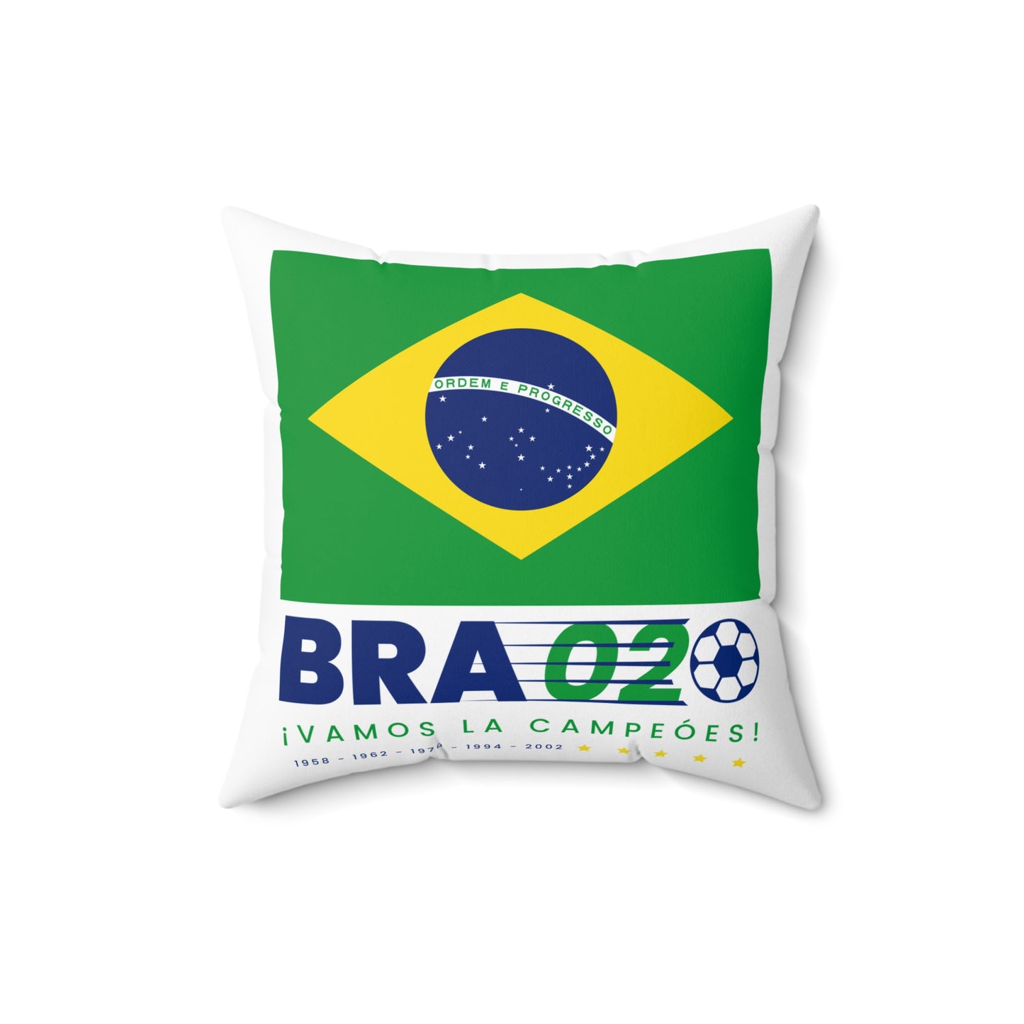 Brazilian Soccer Pillow Celebrate the Champions