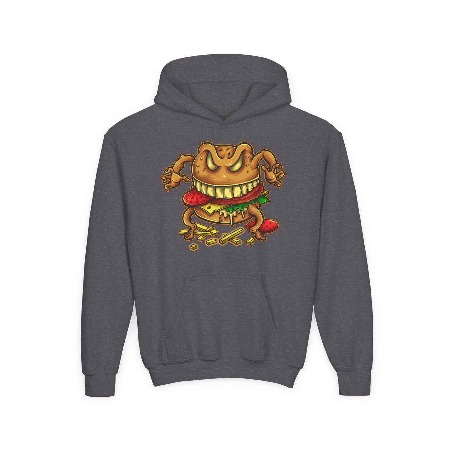 Funny Frog Burger Youth Hoodie