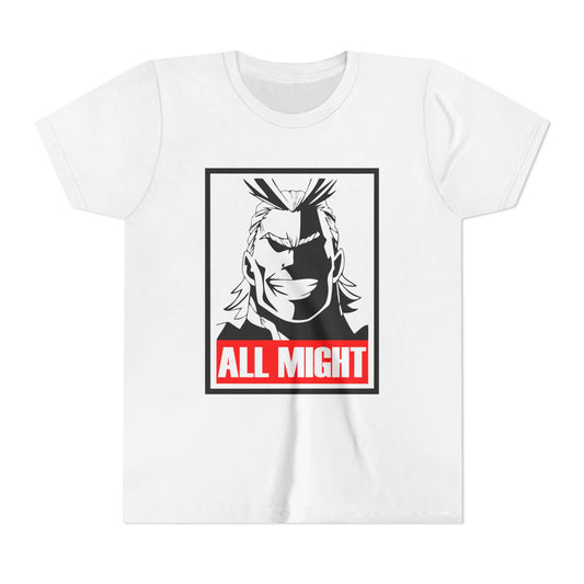 Youth Anime Tee – All Might T-shirt for My Hero Academia Fans
