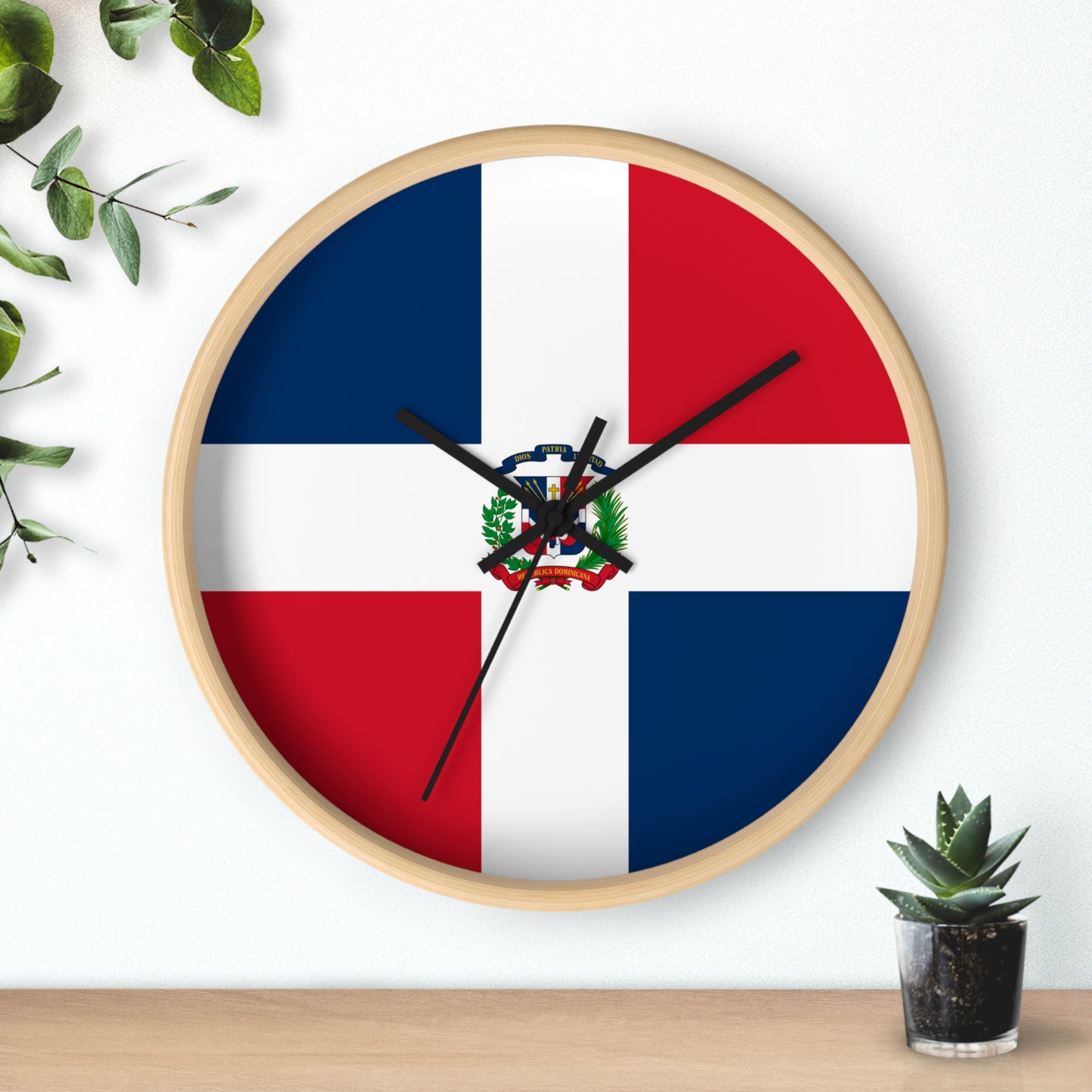 Dominican Republic Flag Wall Clock - Perfect for Home Decor & Gifts