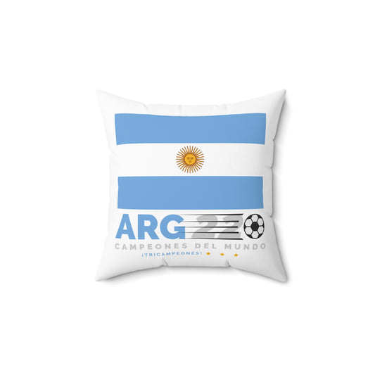 Argentina Champion's Square Pillow Cozy Home Decor for Sports Fans