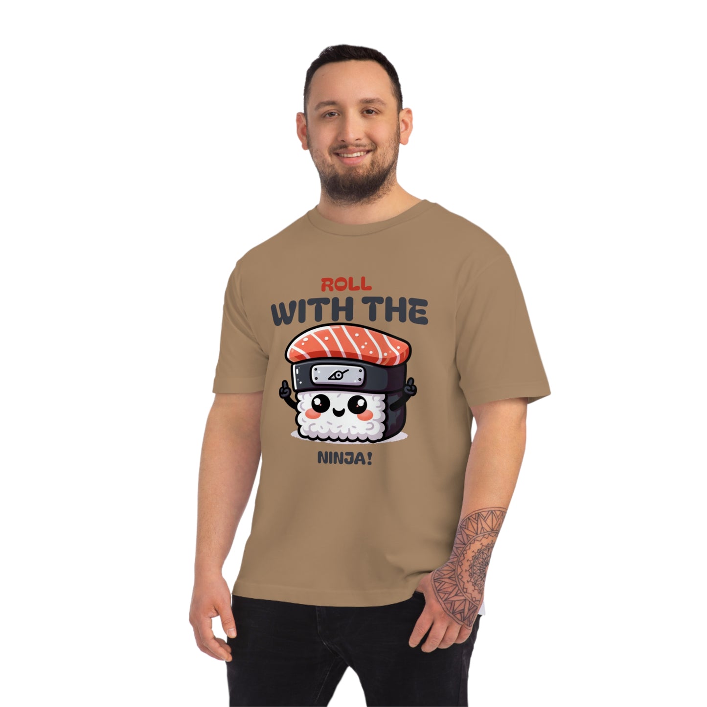 Cute Sushi Ninja Men's T-Shirt | Roll with the Ninja
