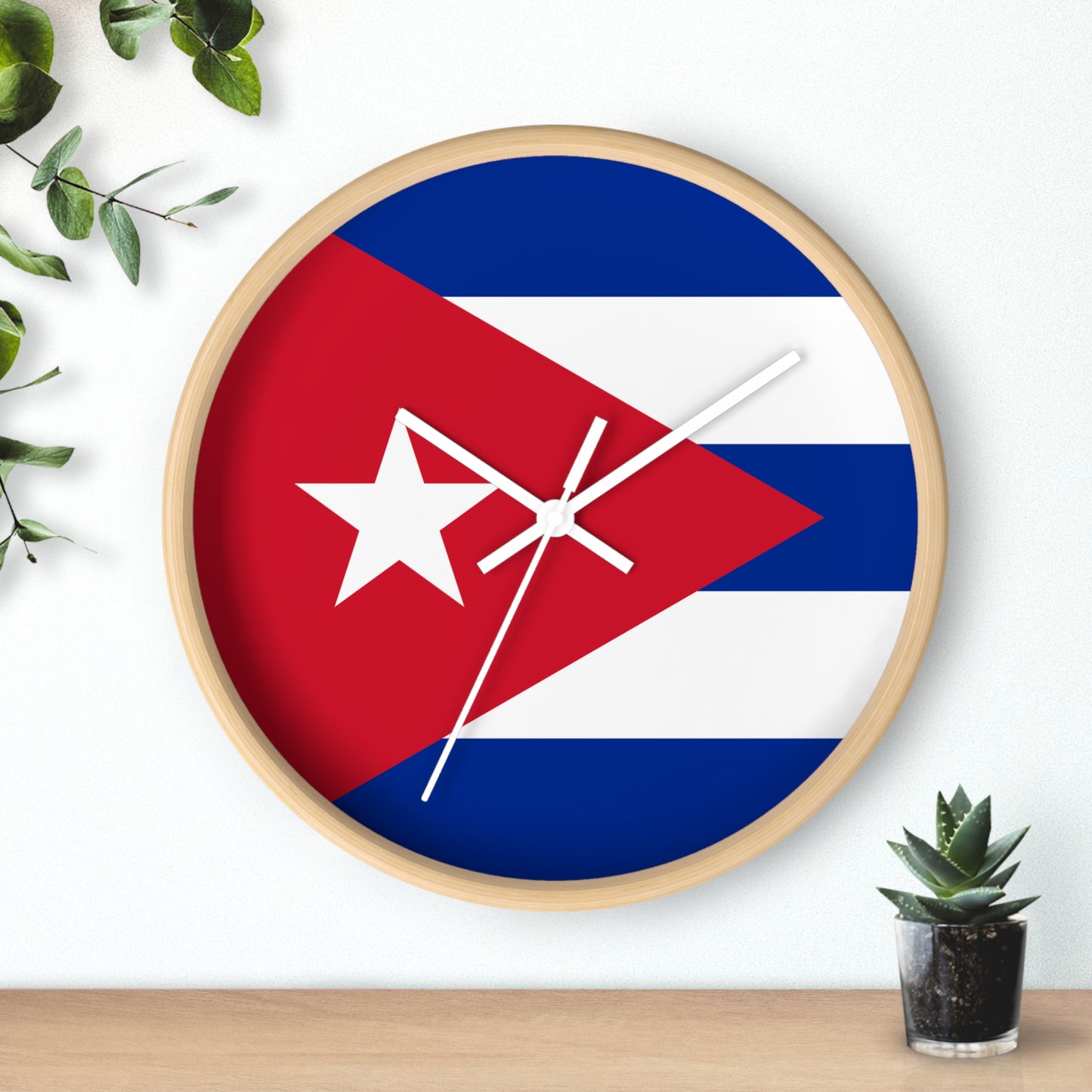 Cuban Flag Wall Clock – Vibrant Decor for Home & Office