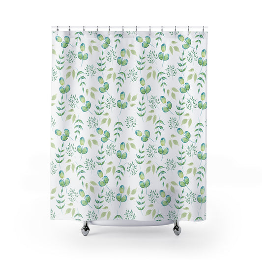 Whimsical Heart Shower Curtain for a Cheerful Bathroom