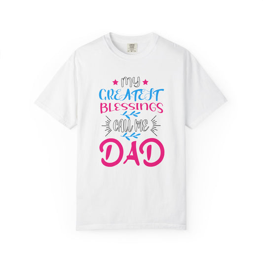 Men's Fatherhood Personalized Blessings T-Shirt