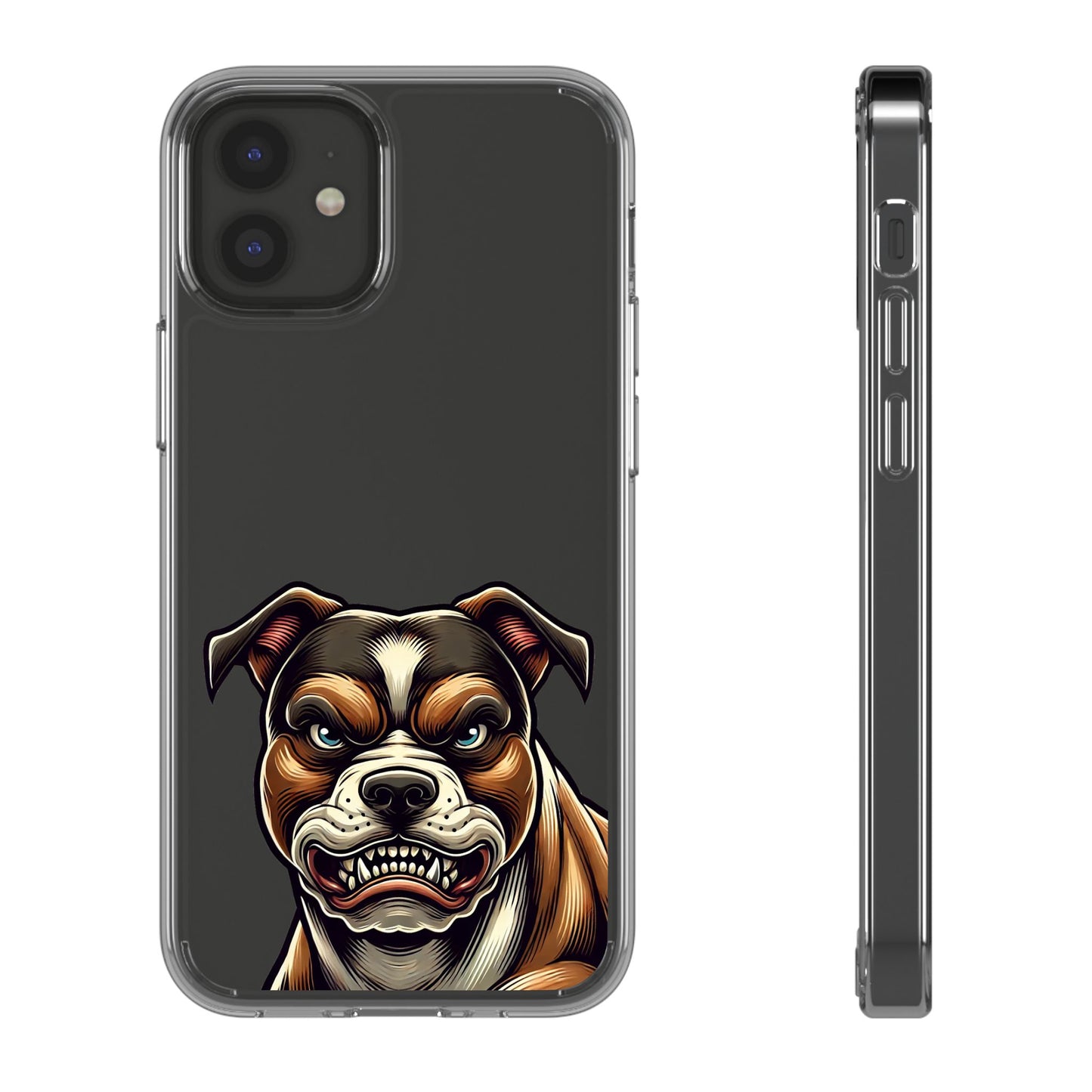 Pit Bull Print Clear Case - Perfect for Pet Lovers