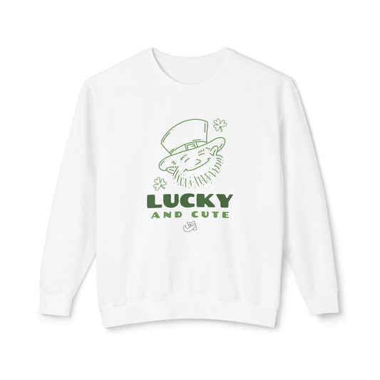 Women's Sweatshirt St. Patrick Day Stamp Lucky and Cute
