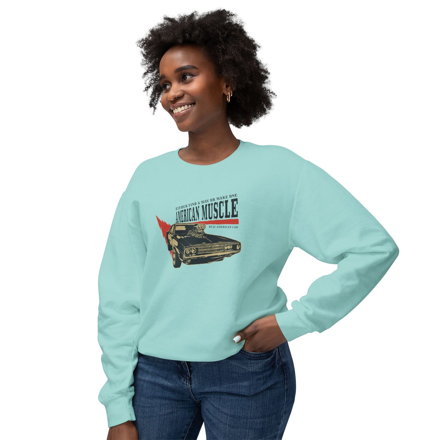 Men's Sweatshirt American Muscle - Vintage Car Fans