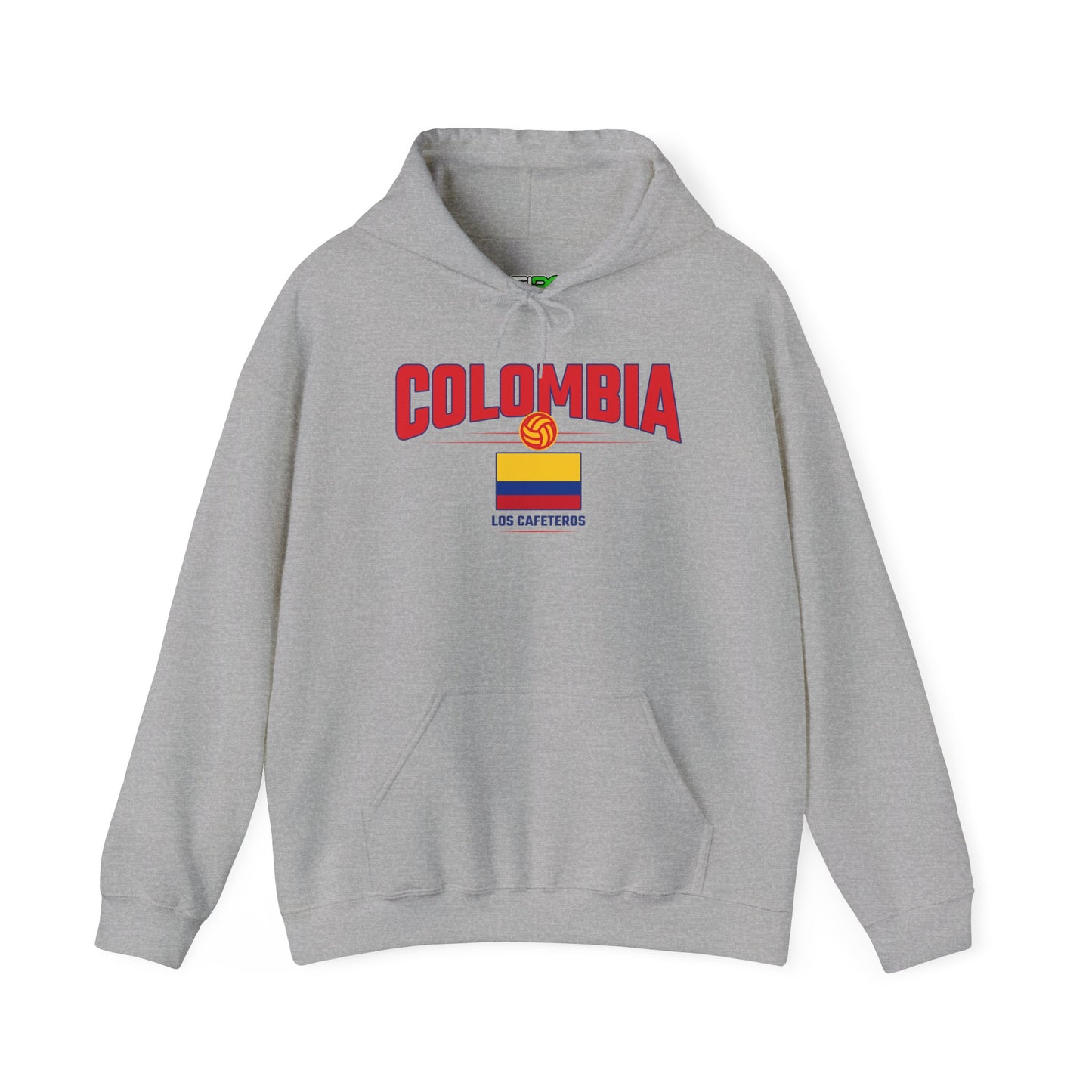 Unisex Hoodie Love Colombia Sweatshirt with Flag Design