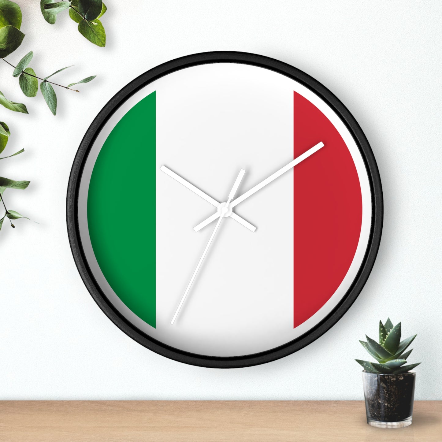 Italian Flag Wall Clock - Stylish Home Decor for Italy Lovers