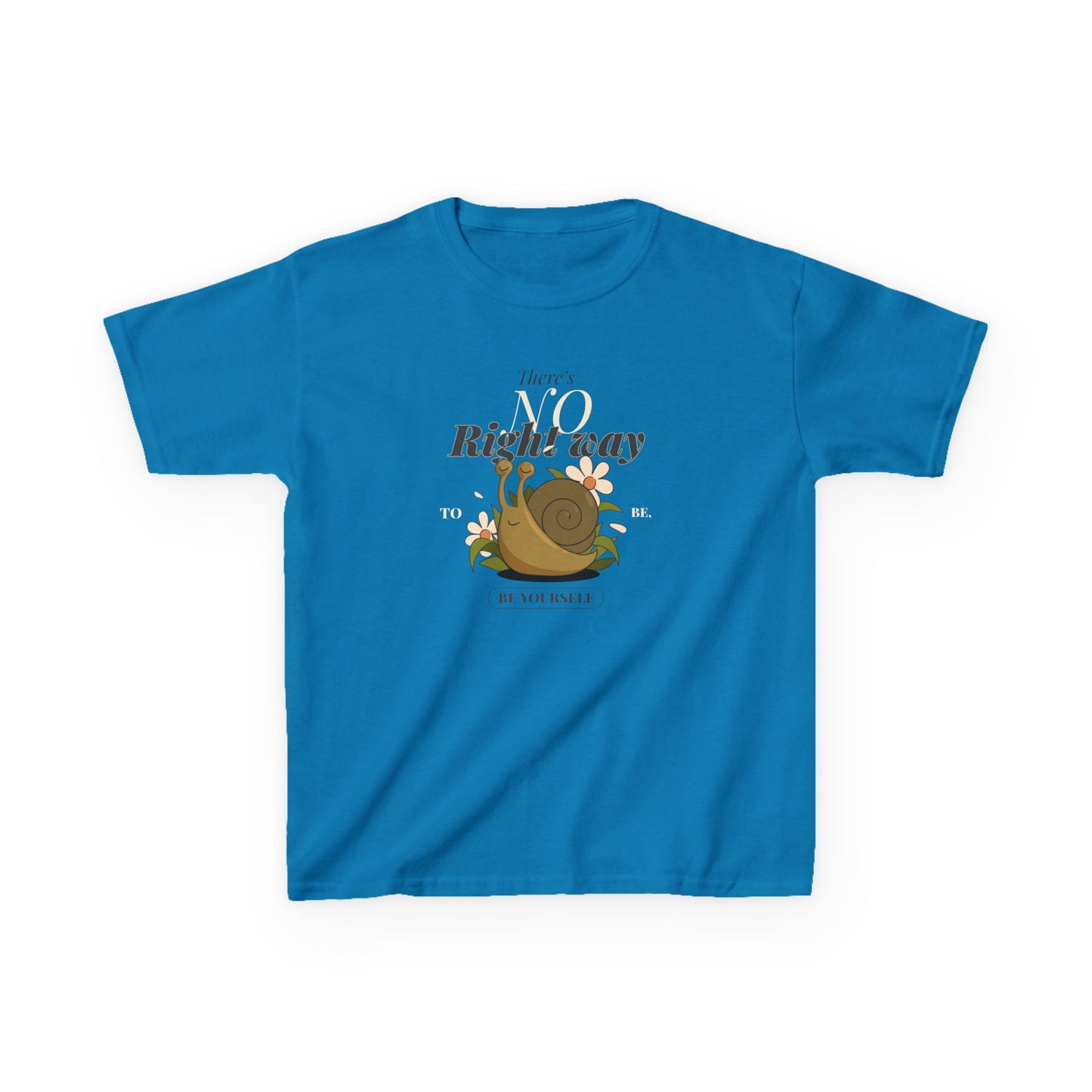 Kids Tee Snail Graphic 'There's Right Way' Inspirational T-Shirt