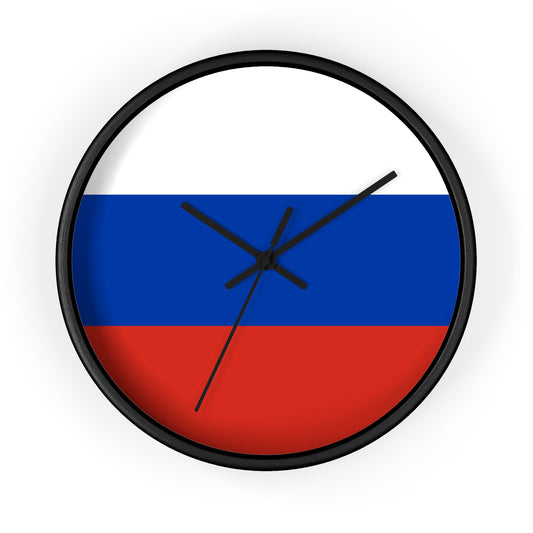 Russian Flag Wall Clock - Modern Decorative Timepiece for Home or Office