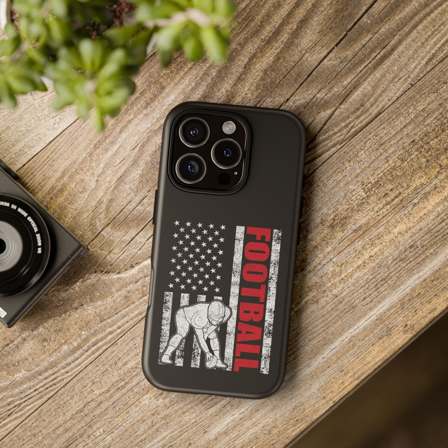 Football American Flag Phone Case - Tough Cases for Fans
