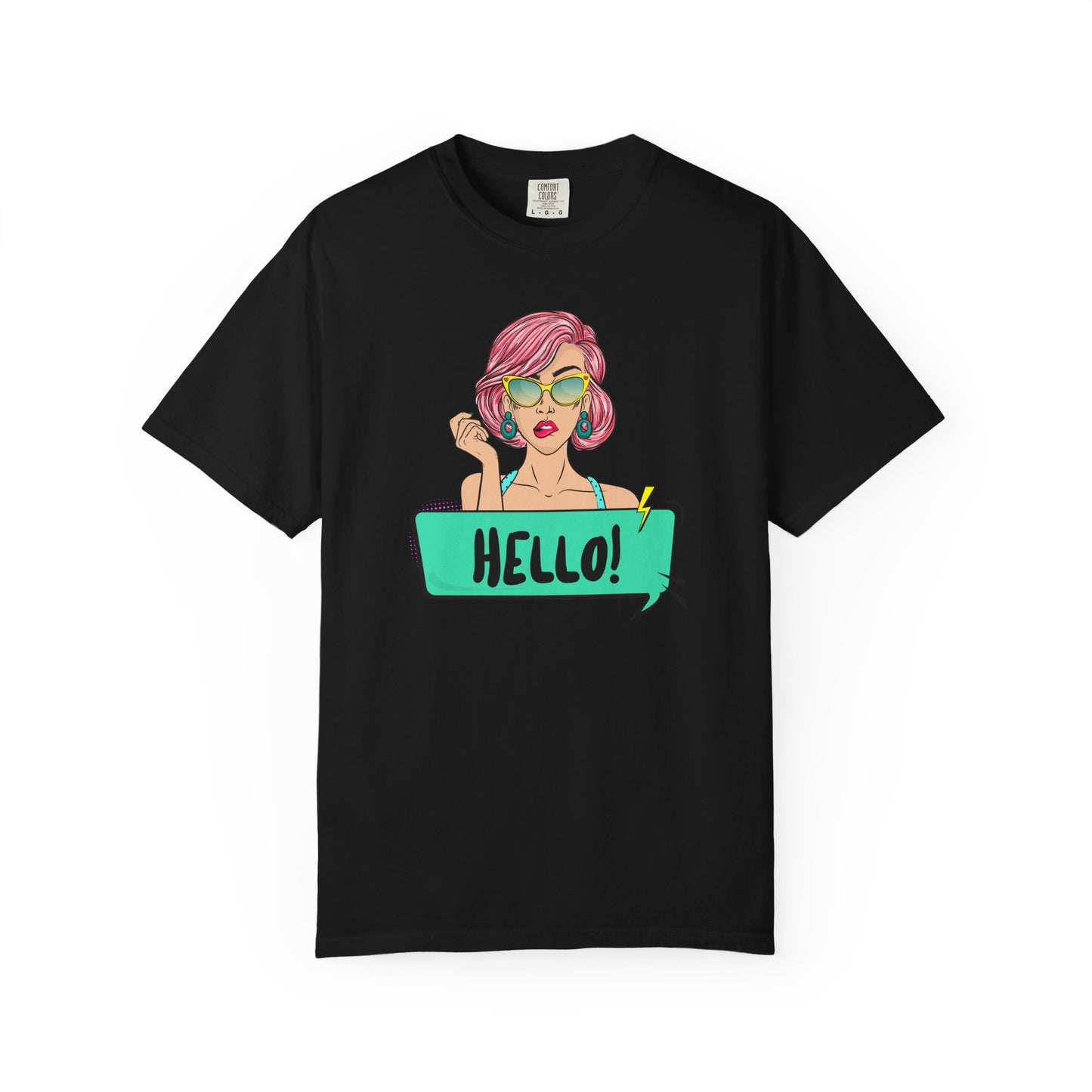 Hello! Retro Vibe Unisex Garment-Dyed T-Shirt