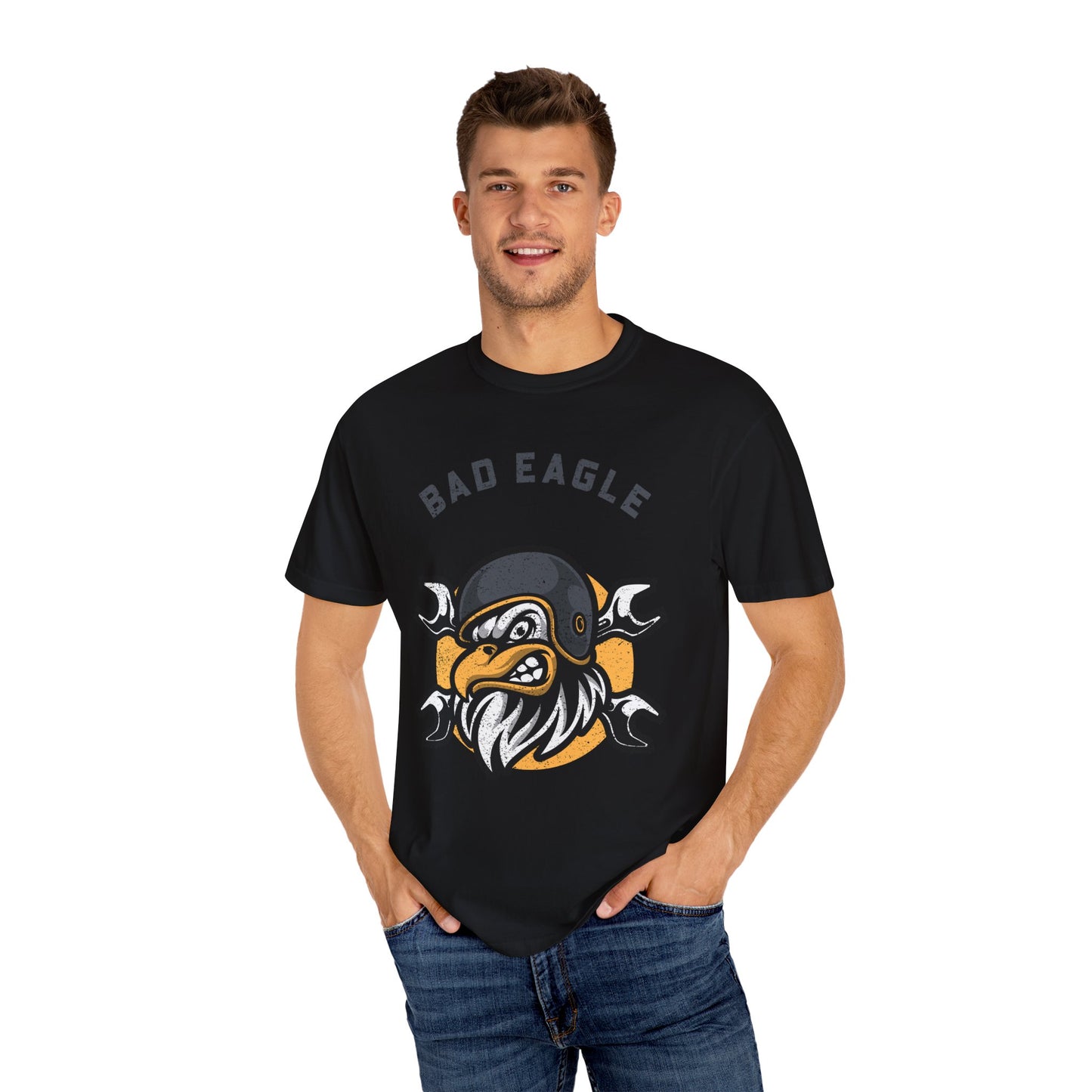 Men T-Shirt Vintage Bad Eagle Design