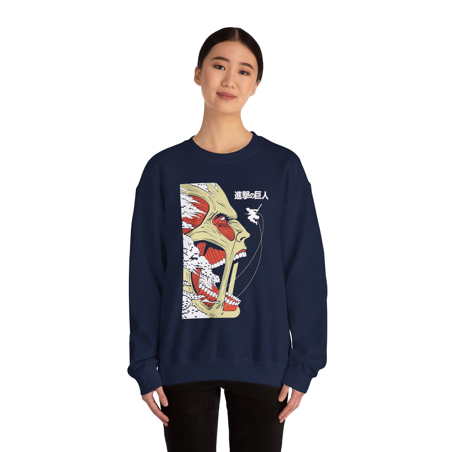 Unisex Heavy Sweatshirt Artistic Unique Face Design