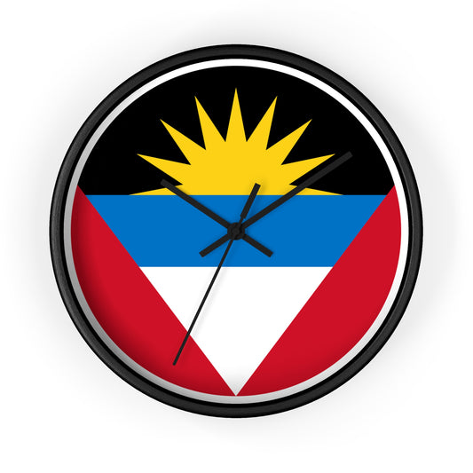 Antiguan Flag Wall Clock - Vibrant Timepiece for Home Decor