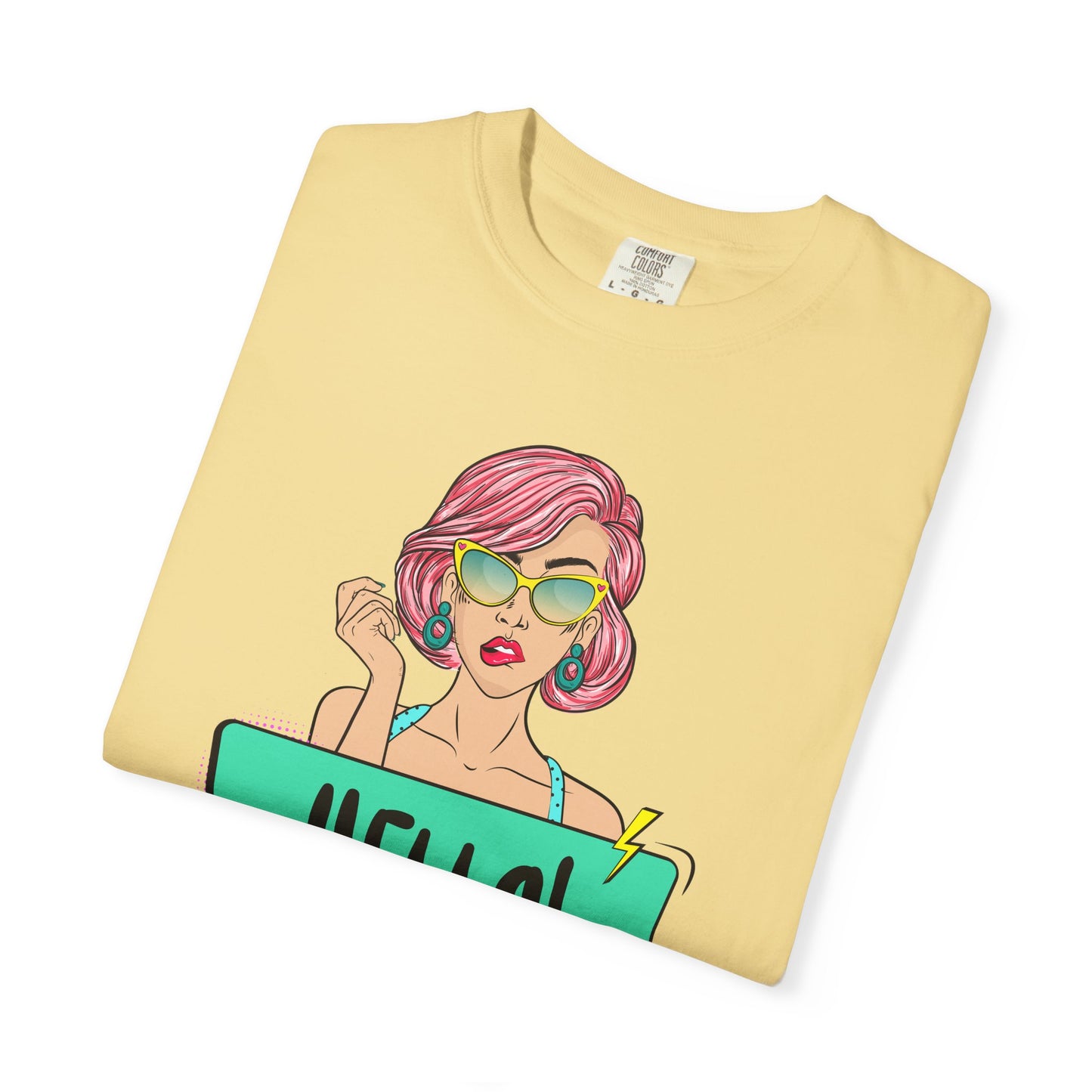 Hello! Retro Vibe Unisex Garment-Dyed T-Shirt