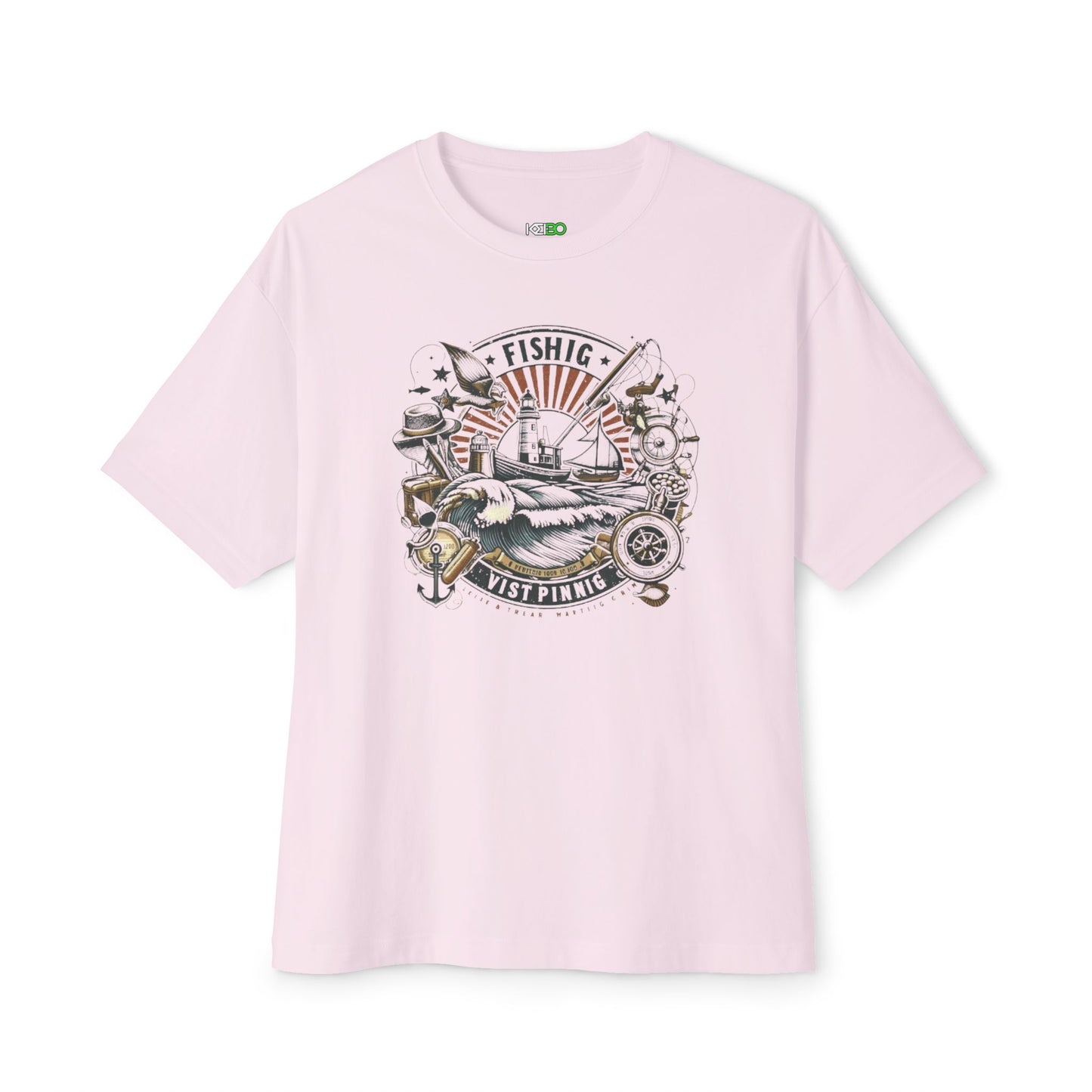 Fishing Vibes Oversized Boxy Tee