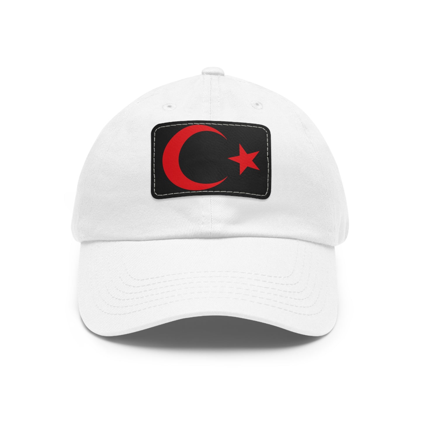 Stylish Dad Hat with Turkish Flag Leather Patch