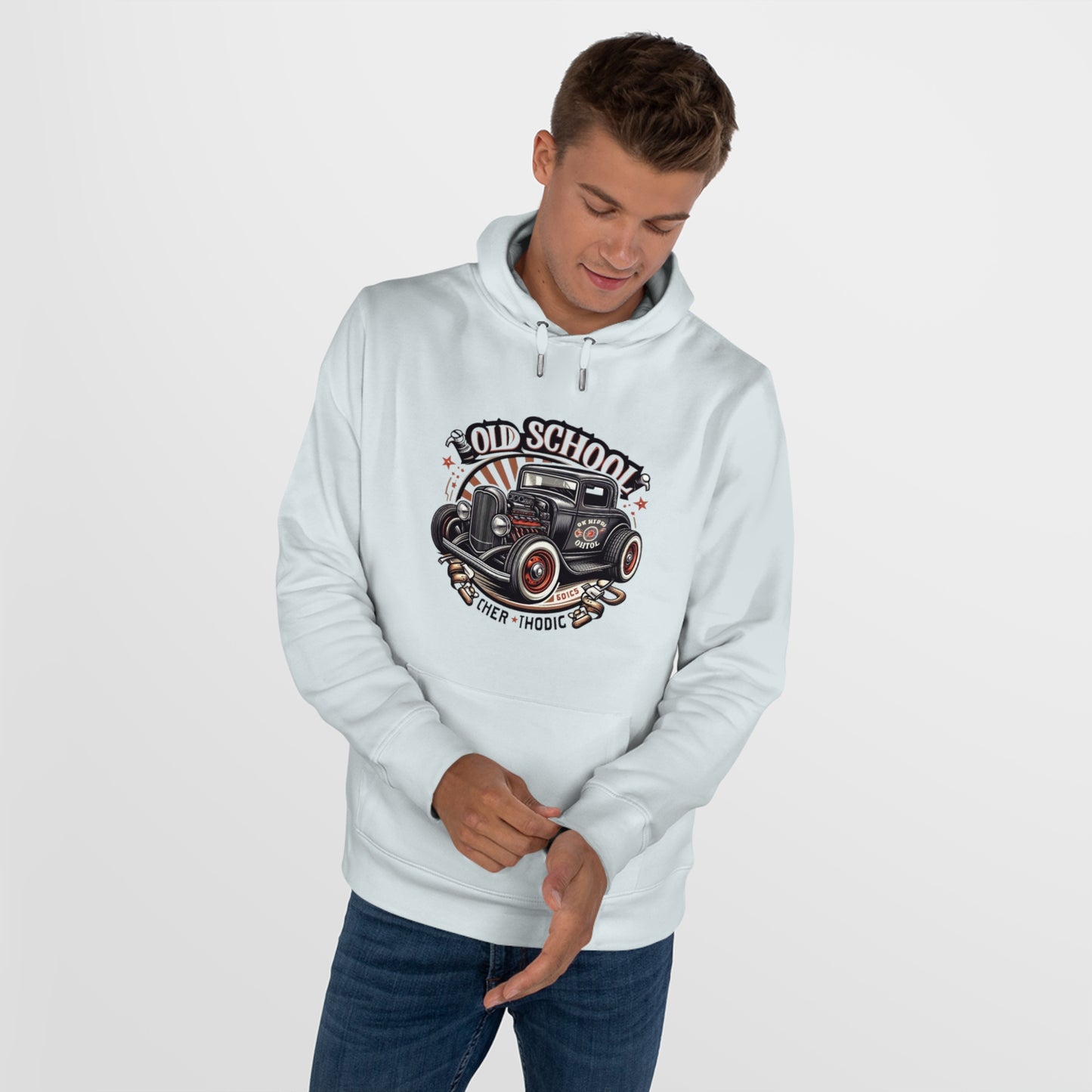 Old School King Hoodie – Vintage Style for Classic Car Enthusiasts
