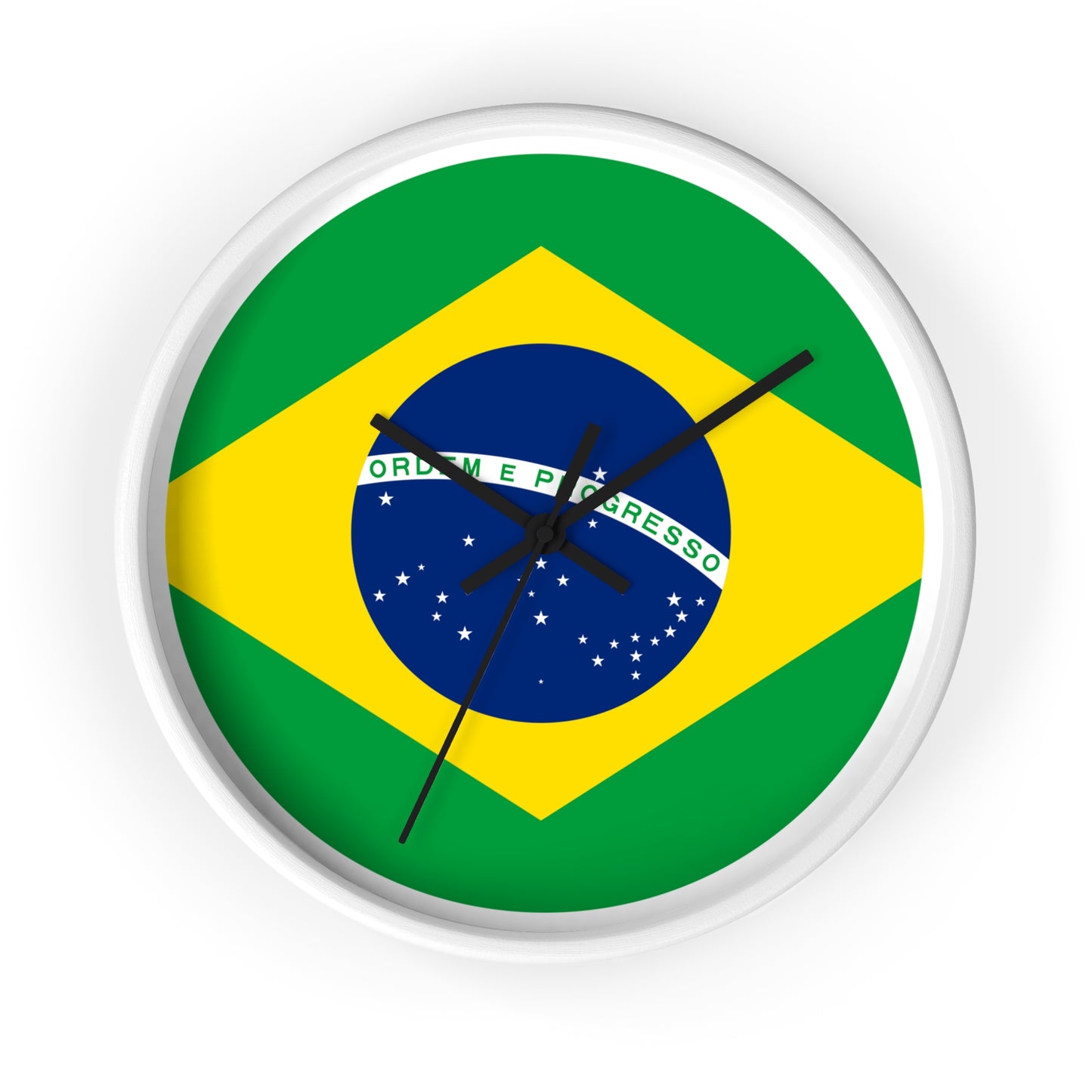 Brazilian Flag Wall Clock - Stylish Decor for Home or Office